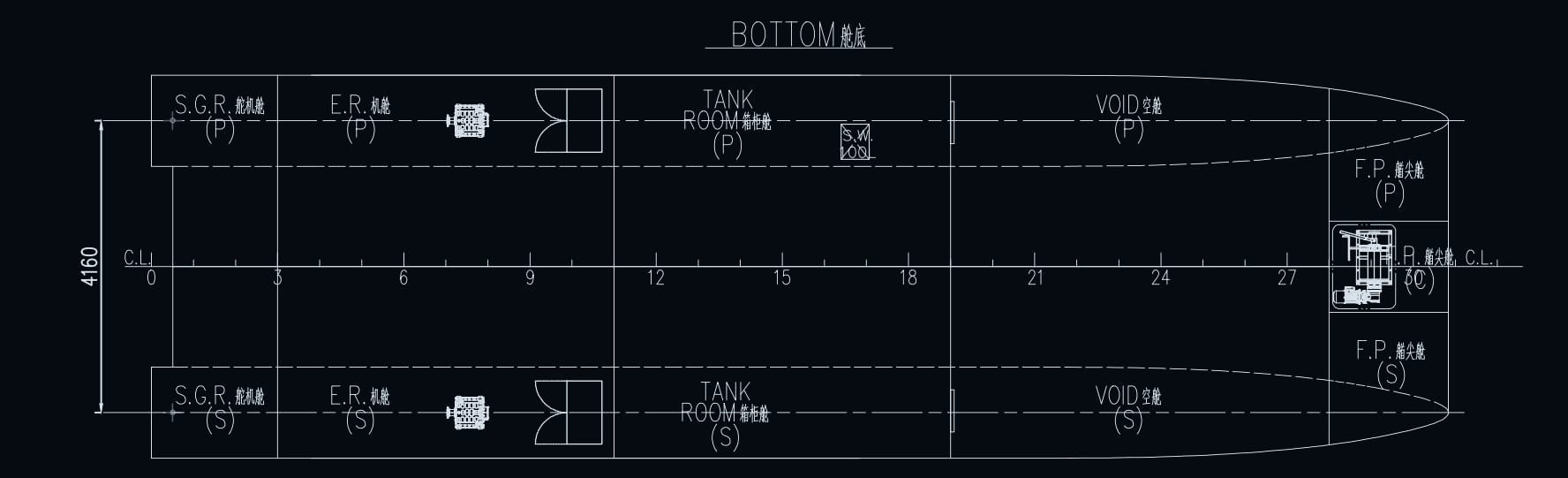 OBLUE E60 general arrangement — below main deck