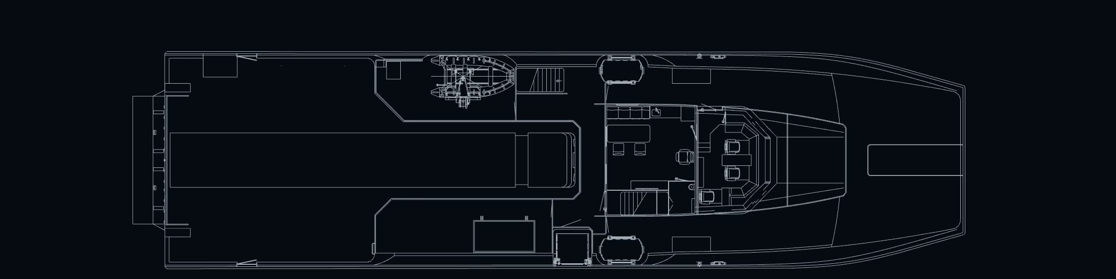 FERRY 37 general arrangement — main deck with car deck and saloon