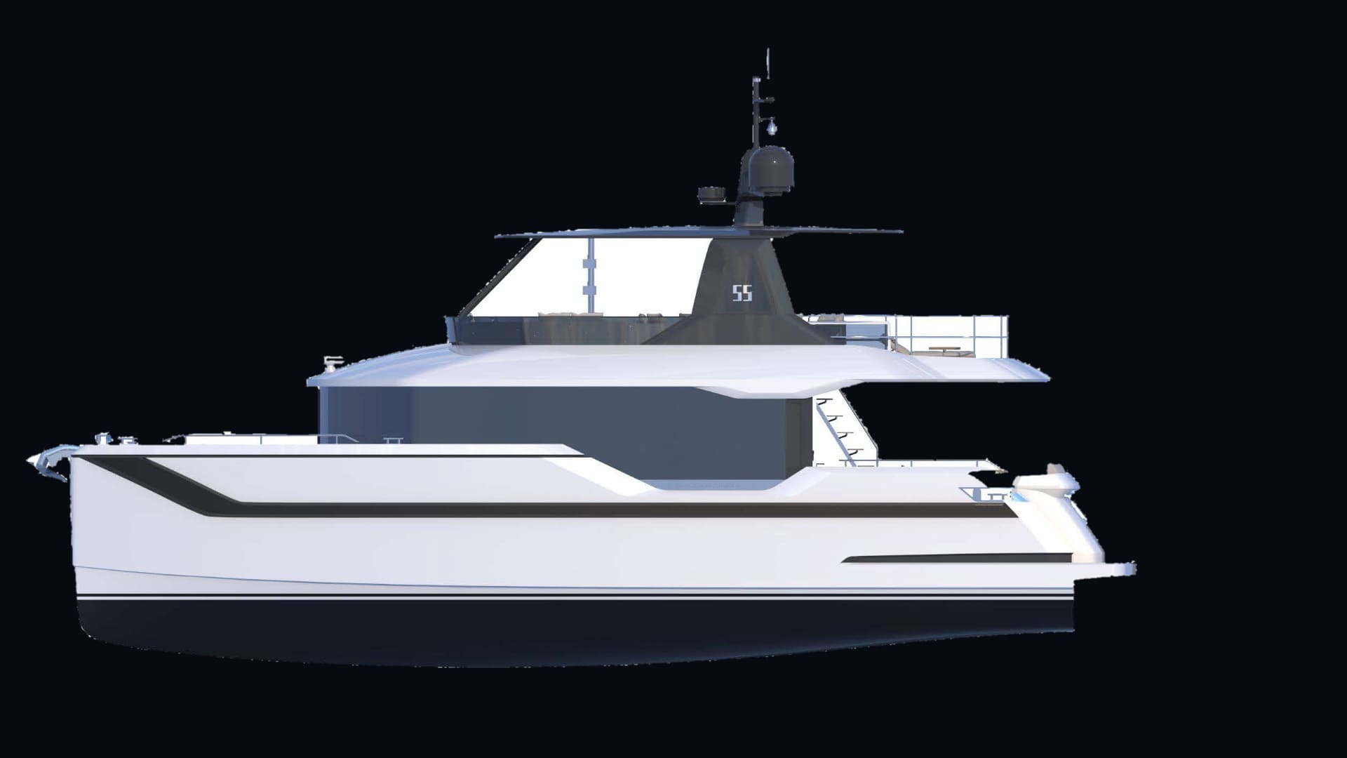 OBLUE carbon fiber vessel side profile